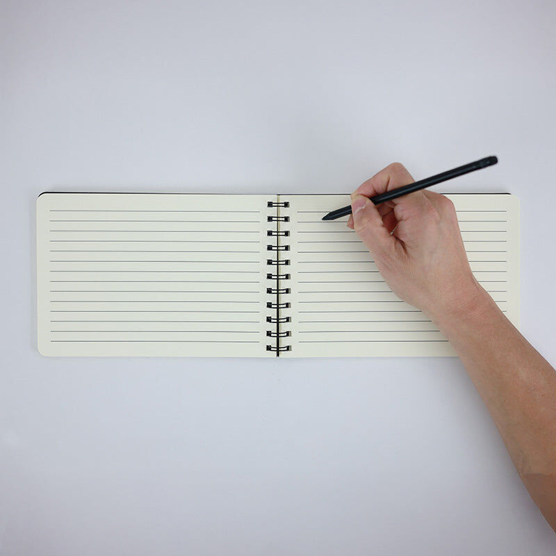 A5 Spiral Notebook Black - 48 Lined & 48 Music Manuscript Sheets — view 3
