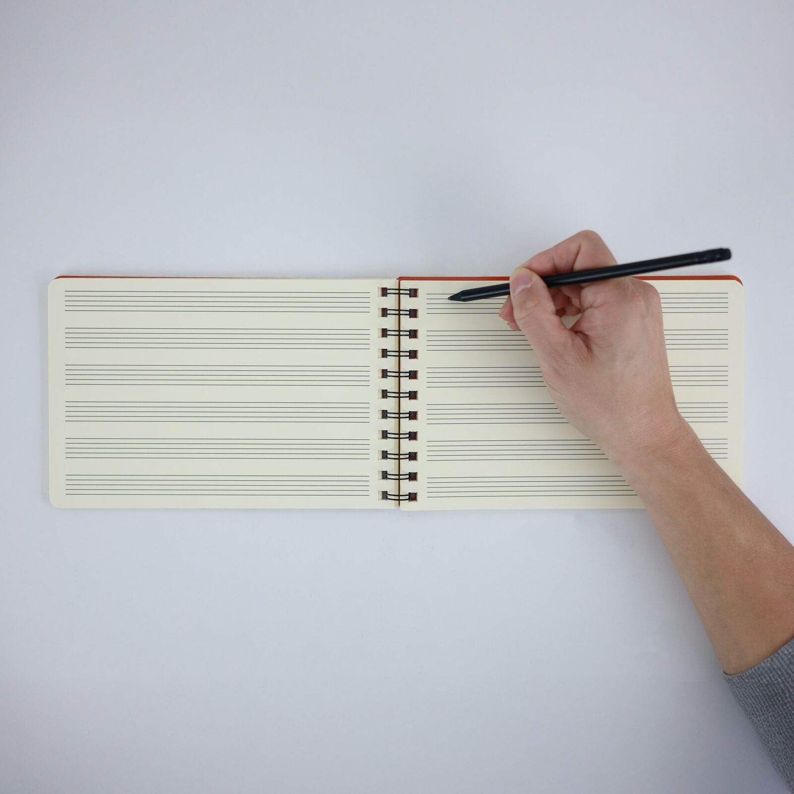 A5 Spiral Notebook with Violins/Violas and Bows, 48 Lined & 48 Stave Sheets — view 3