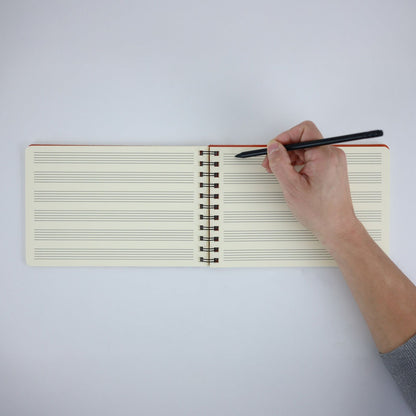 A5 Spiral Notebook with Violins/Violas and Bows, 48 Lined & 48 Stave Sheets — view 3