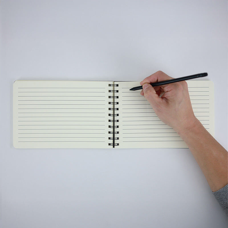 A5 Spiral Notebook White with Black Music Manuscript - 48 Lined & 48 Stave Sheets — view 3