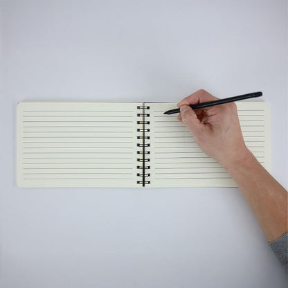 A5 Spiral Notebook White with Black Music Manuscript - 48 Lined & 48 Stave Sheets — view 3