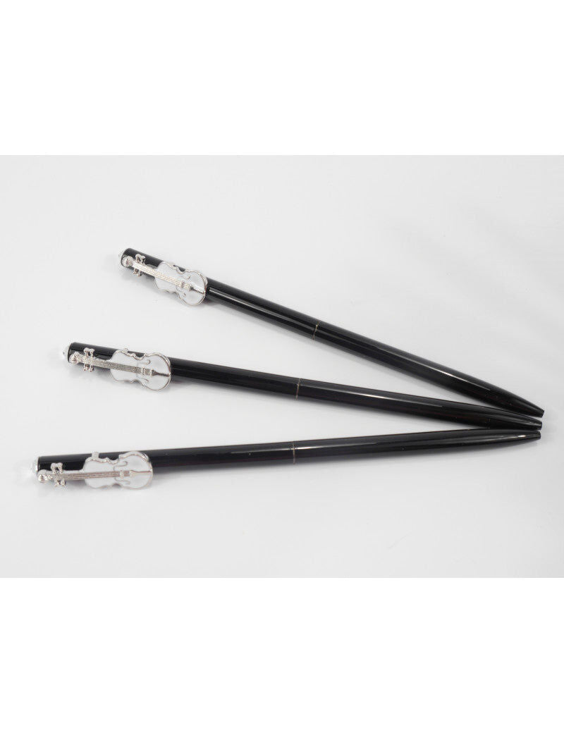 Music Pencil with White Crystal Violin Charm
