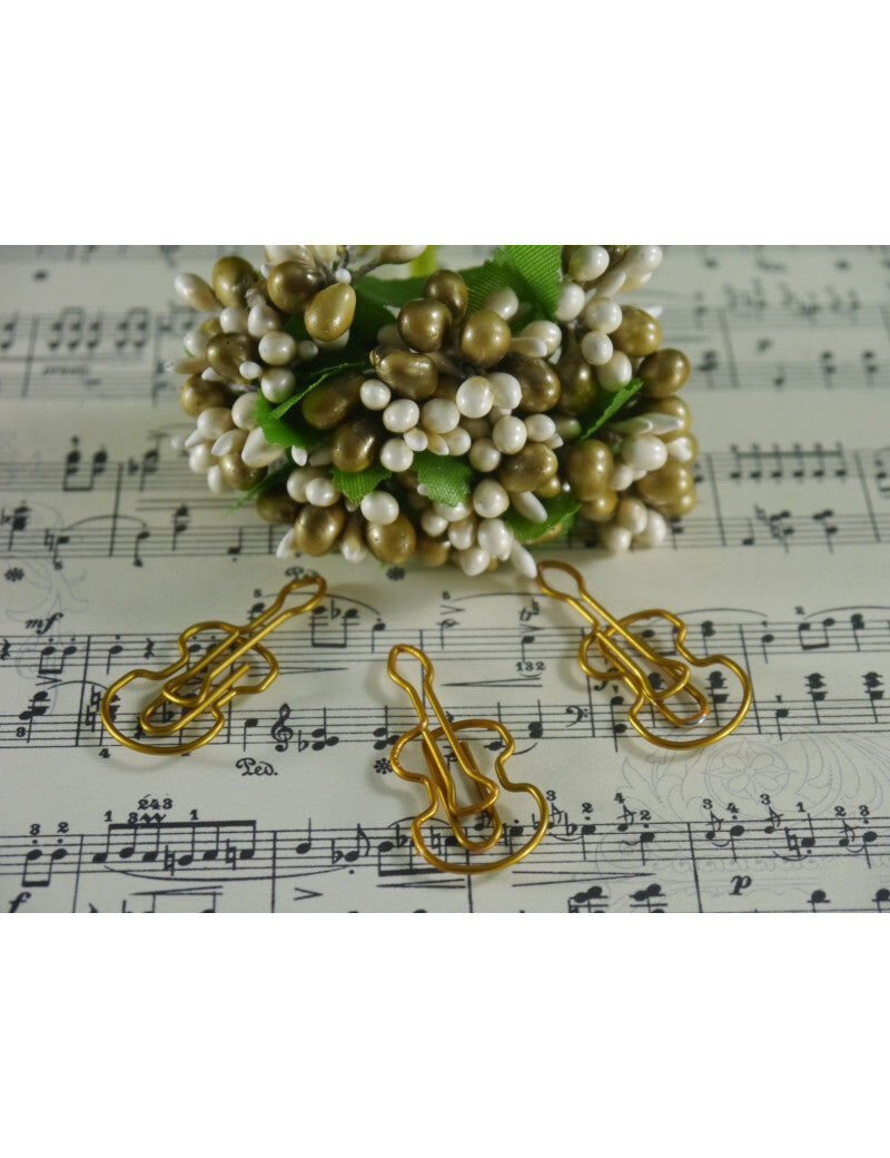 Violin Viola Cello Paper Clips Gold - Pack of 15 — view 2
