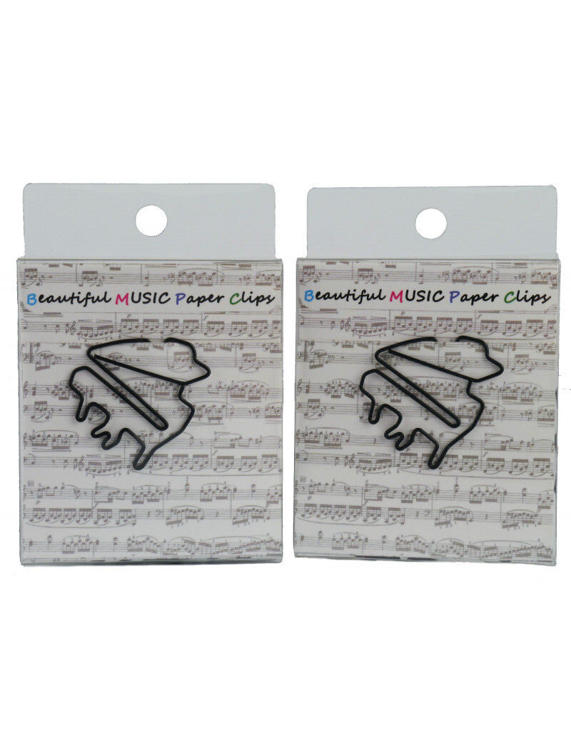 Grand Piano Paper Clips - Pack of 15 - Black