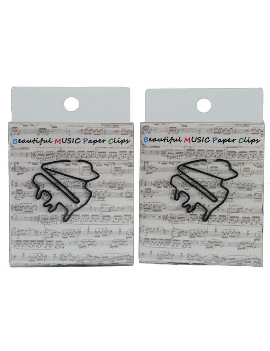 Grand Piano Paper Clips - Pack of 15 - Black