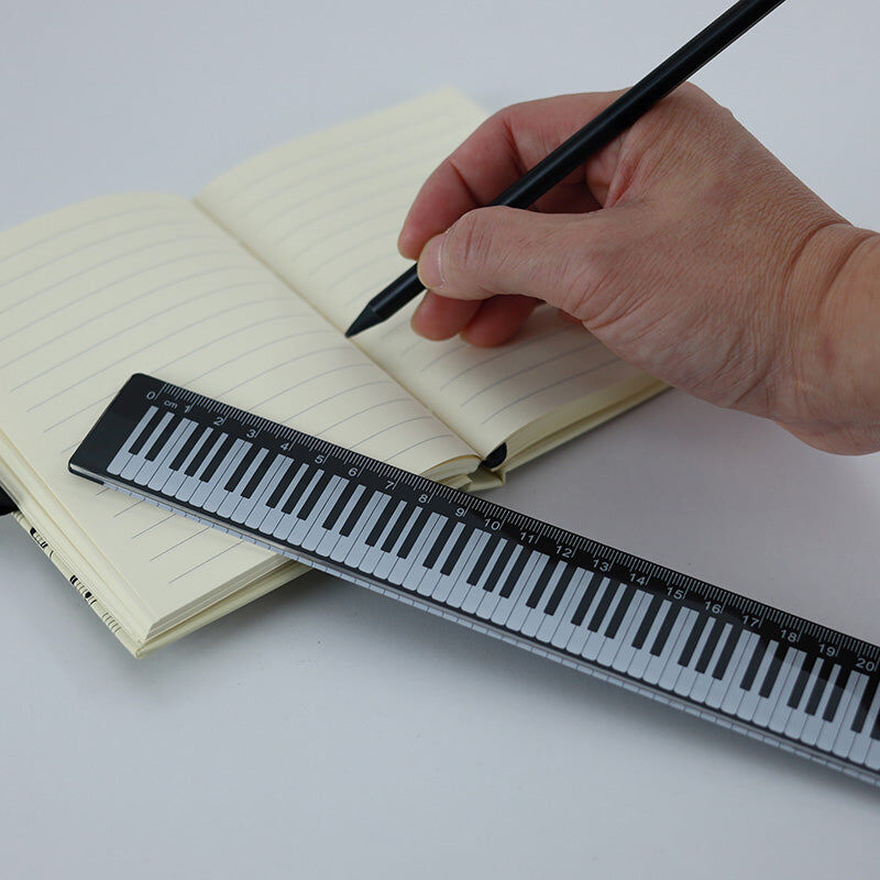 30cm Music Ruler with White Piano Keyboard — view 2