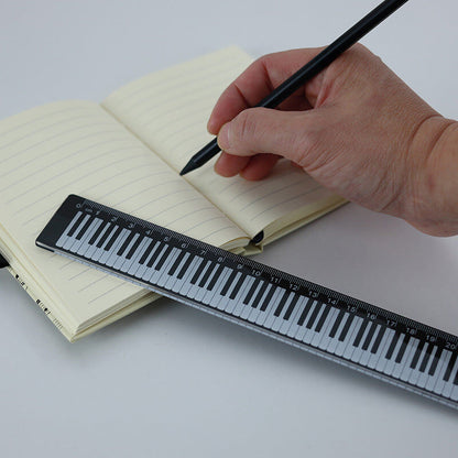 30cm Music Ruler with White Piano Keyboard — view 2