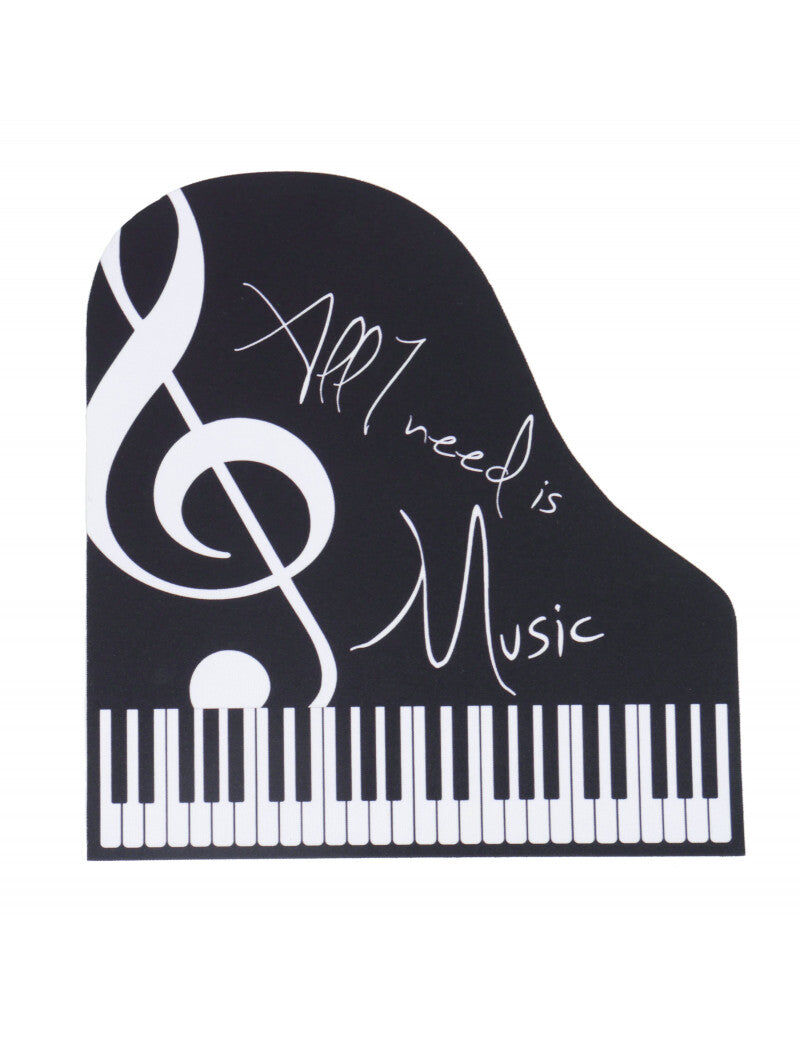 Grand Piano Shaped Mouse Pad with Polyester Top and Rubber Backing, 21cm x 22cm