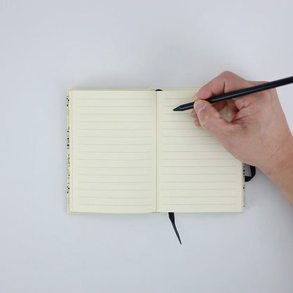 A6 Creme Notebook with Black Manuscript — view 2