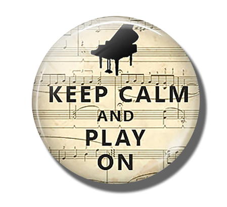 Magnet Keep Calm and Play On, 3cm circumference