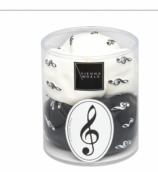 Black Balloon with White Treble Clefs