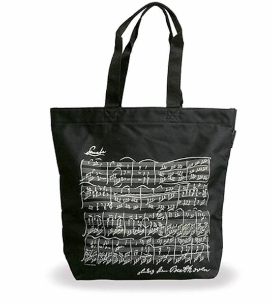 Black Beethoven Shopping Bag 38x39x15cm with Handle