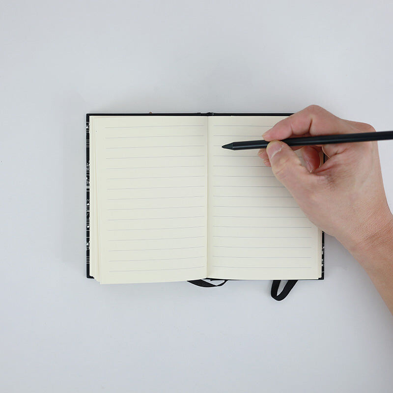 A6 Black Notebook with White Music Manuscript — view 2