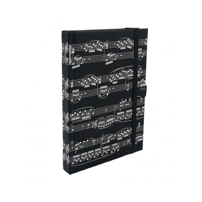 A6 Black Notebook with White Music Manuscript — view 3