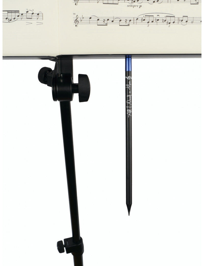 Magnetic Pencil "All I Need is Music" Black with Blue End for Music Stands — view 2
