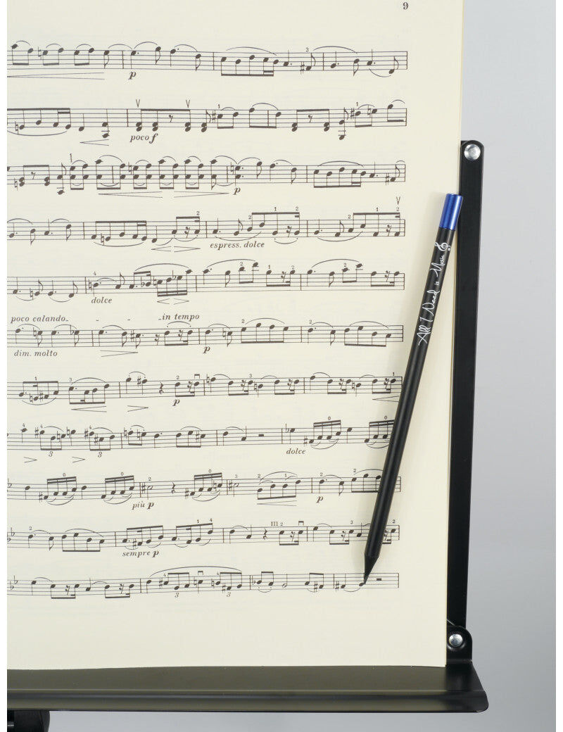 Magnetic Pencil "All I Need is Music" Black with Blue End for Music Stands — view 3