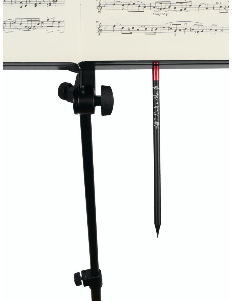 Magnetic Pencil "All I Need is Music" Black with Red End for Music Stands — view 2