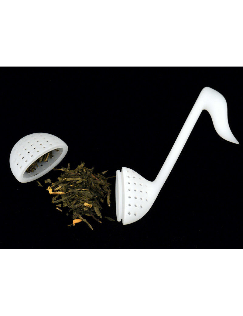 White Quaver-Shaped Tea Strainer