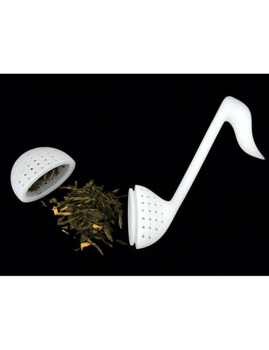 White Quaver-Shaped Tea Strainer