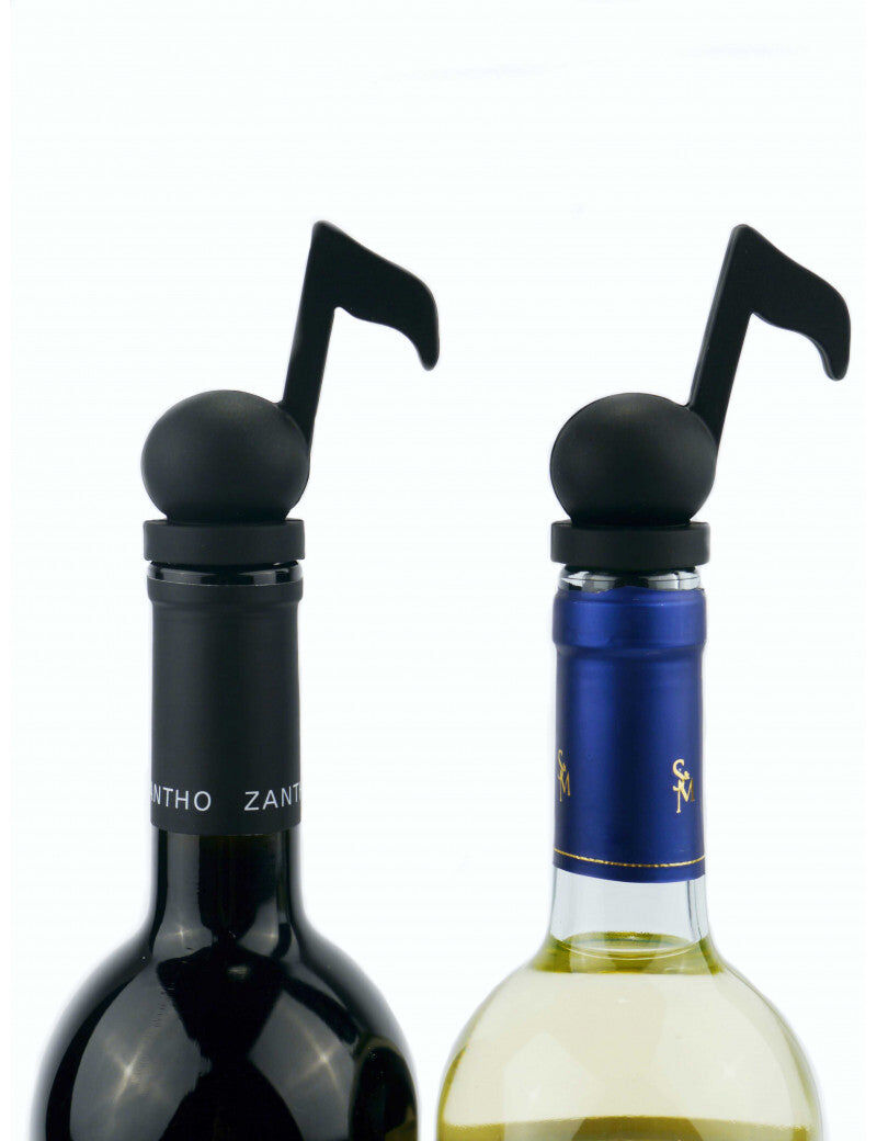 Black Quaver-Shaped Wine Bottle Cap — view 2