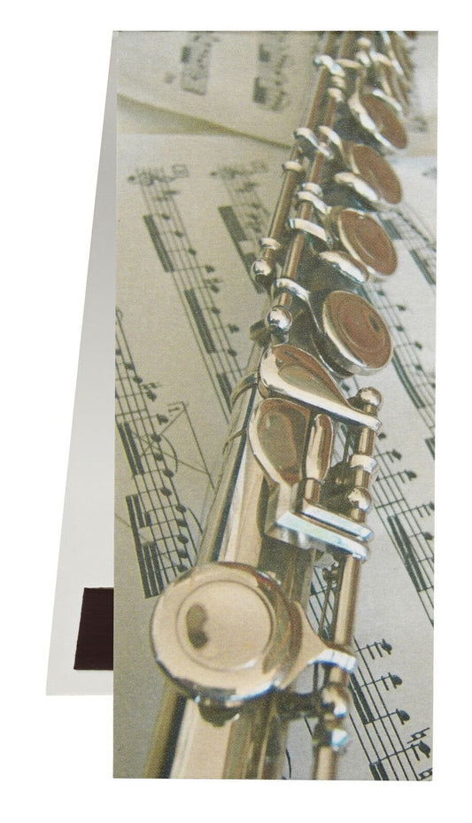 Magnetic Bookmark with Flute Design on Sheet Music