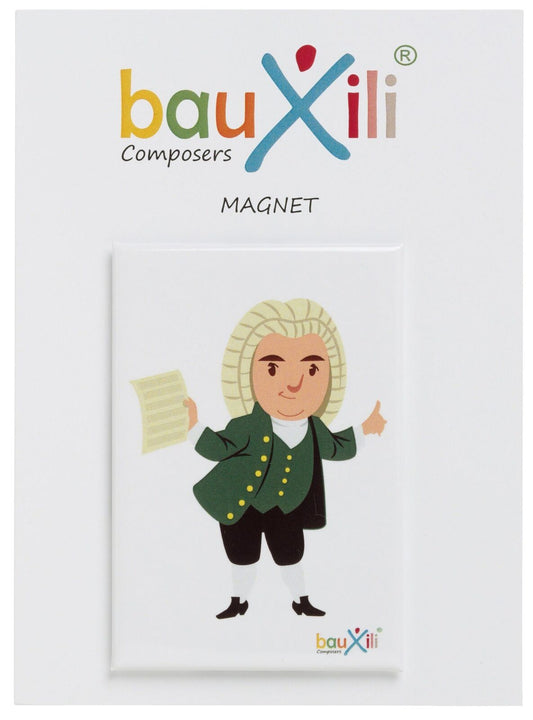 Bach Fridge Magnet with Violin - Durable Decorative Kitchen Accessory