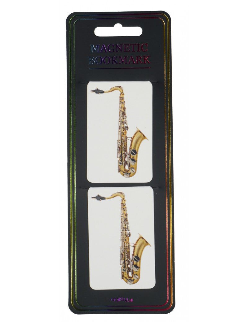 Saxophone Magnetic Bookmarks Set of 2 - 7cm x 4.5cm
