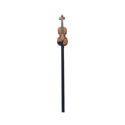 Music Pencil with Mini Rubber Violin and Magnet for Music Stands