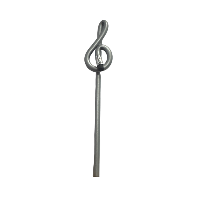 Bentcil Treble Clef Silver Pencil with Eraser
