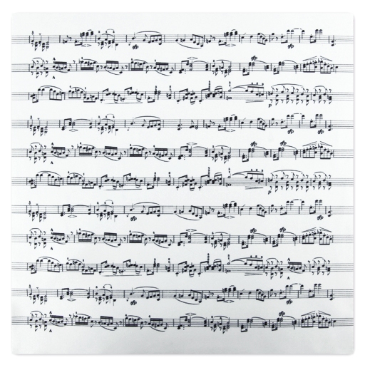 Glasses Cleaning Cloth Black with White Manuscript 18.5x18.5cm — view 2