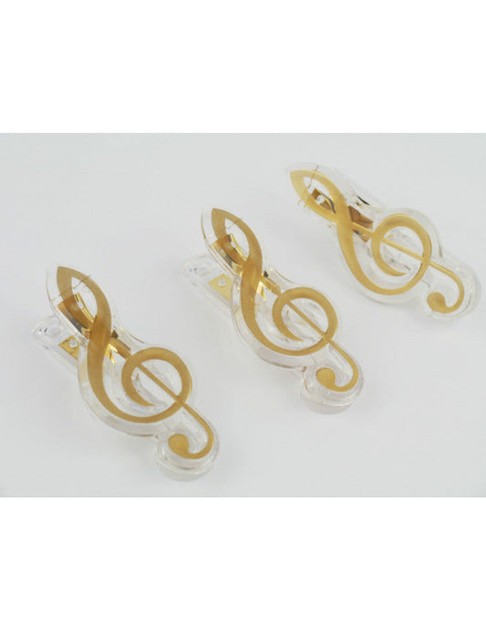 Gold G Clef or Treble Clef Music Paper Clip