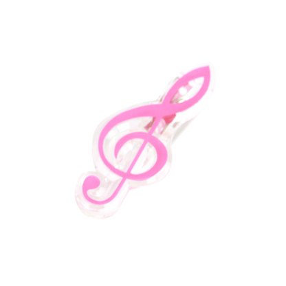 Treble Clef Shape Paper Clip - Pink