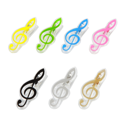 Treble Clef Paper Clip - Yellow — view 2