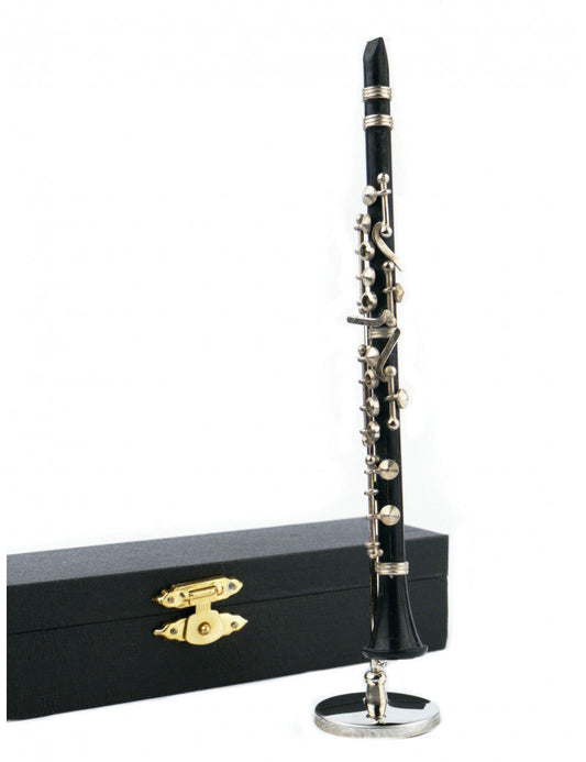 Mini Black Clarinet with Stand and Case - 15.5cm