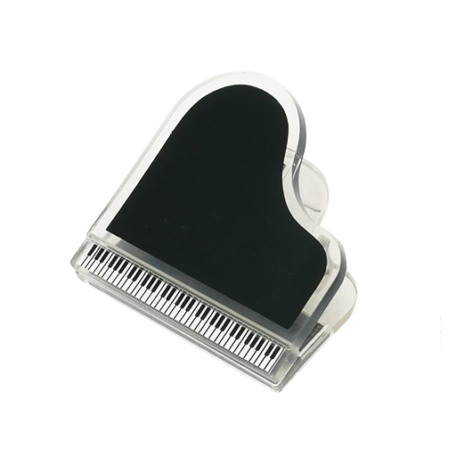 Grand Piano Magnetic Paper Music Clip - Black