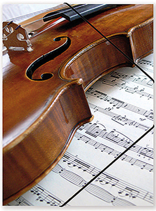 A4 Document File with Elastic Band - Violin and Small Instruments Design