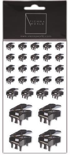 Grand Piano Stickers - 2 Sheets, 56 Stickers in 3 Sizes