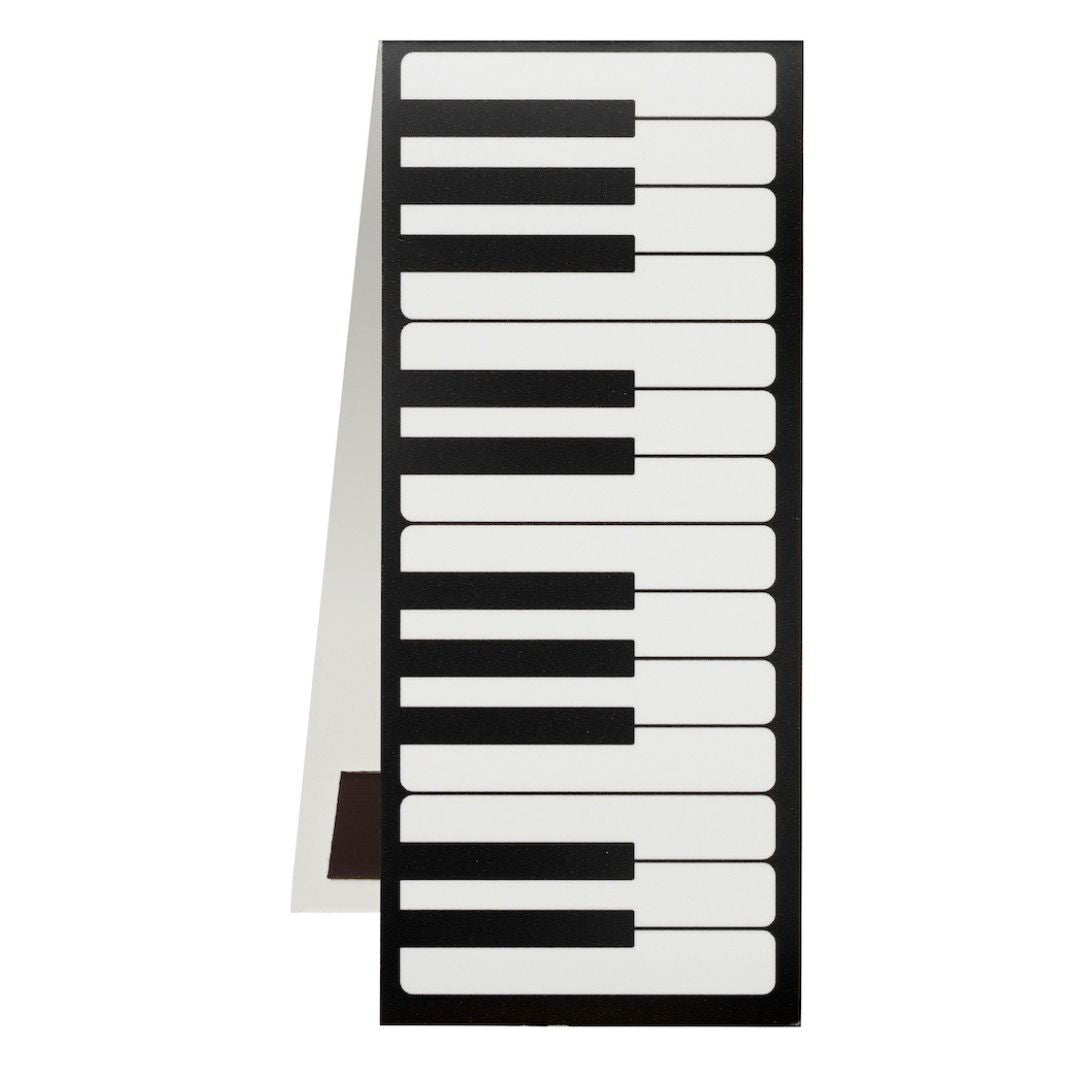 Piano Keyboard Magnetic Bookmark - Black and White
