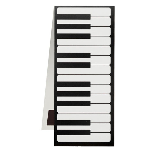 Piano Keyboard Magnetic Bookmark - Black and White