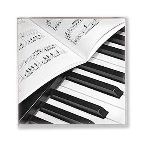 Piano Keyboard Cocktail Napkins with Sheet Music - Pack of 20, 25cm x 25cm