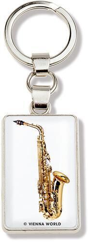 Metal Saxophone Keyring Keychain