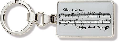 Mozart's Manuscript Silver Keyring