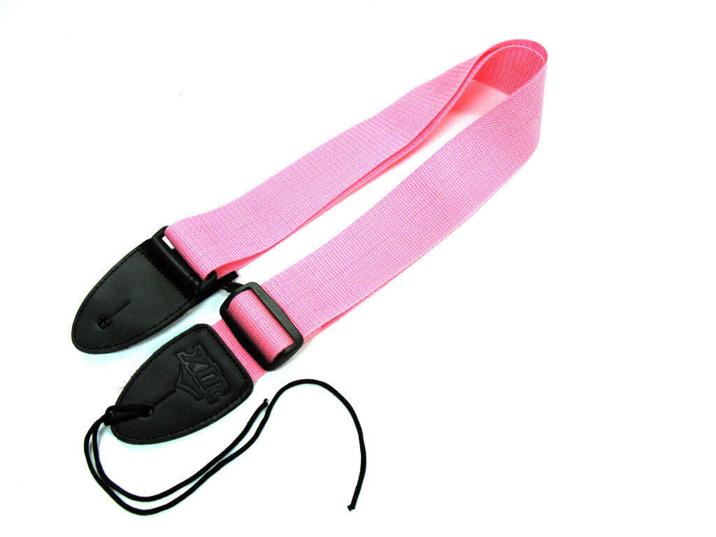 XTR Guitar Strap 2" Wide Poly Web Material Stitched Leather Ends