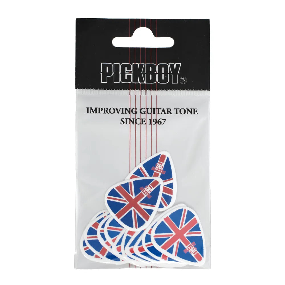 Pickboy Guitar Pick - Union Jack 0.75mm (12 Pack) Celltex Material Made in Japan — view 2