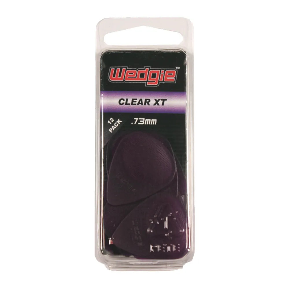 Wedgie Clear Pick 12 Pack .73mm Purple
