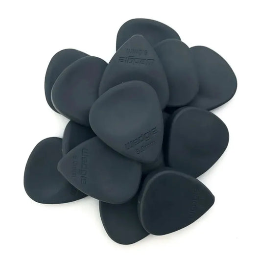 Wedgie Rubber Pick 18-Pack 5mm Hard Gauge for Guitar and Ukulele