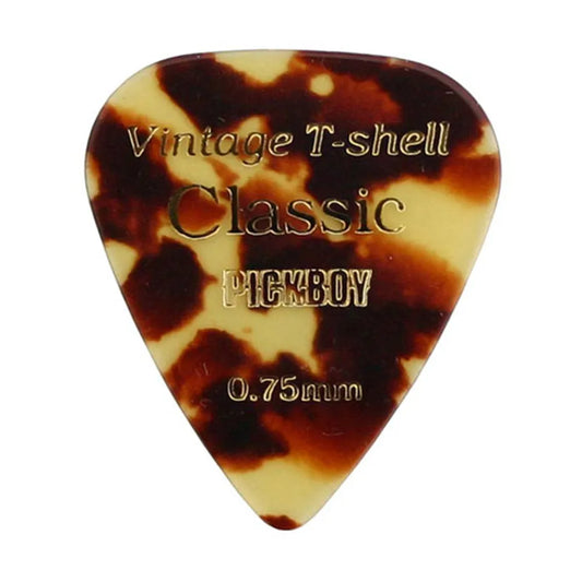 Pickboy Vintage Tortoiseshell Guitar Picks - 12 Pack, .75 mm