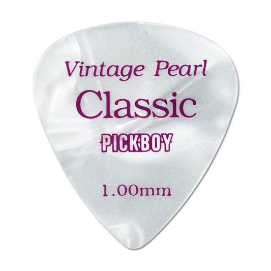 Pickboy Vintage White Pearl Guitar Picks - 12 Pack