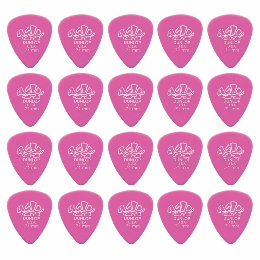 20 x Dunlop Premium DELRIN 500 .71MM Gauge Guitar Picks / Plectrums