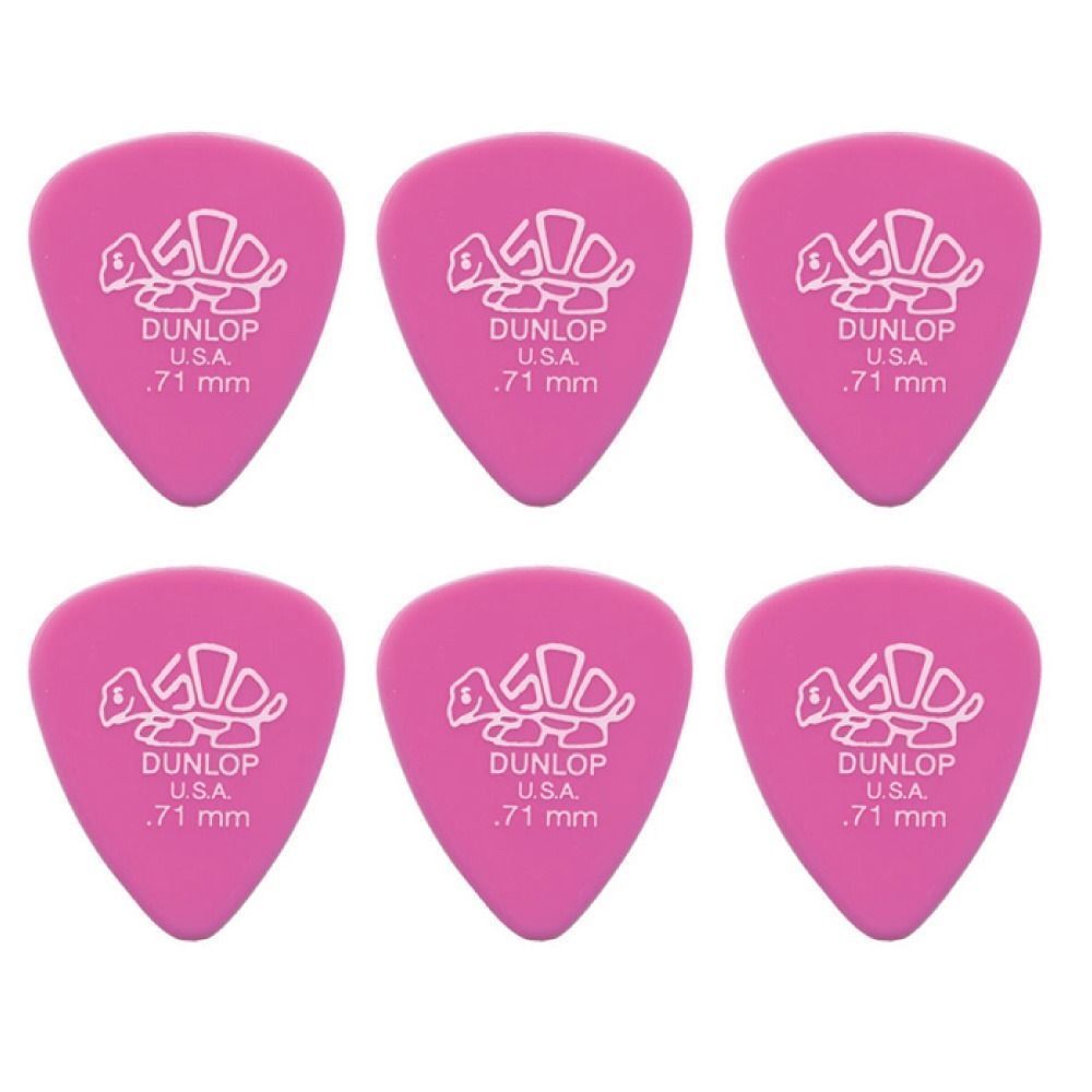 6 x Dunlop Premium DELRIN 500 .71MM Gauge Guitar Picks 41R